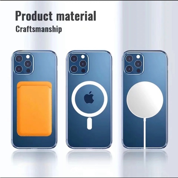 IPhone 14 Pro Max magesafe clear case & magnetic leather wallet BUNDLE - Picture 2 of 5